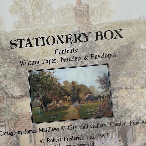 Vintage 1997 Robert Frederick Stationery Box "The Cottage Collection" - Picture 6 of 6